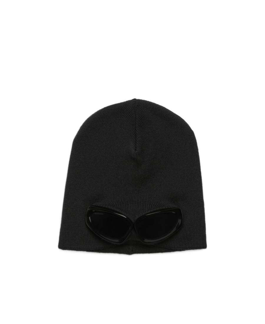 Balenciaga 3b Sports Icon Wool Eye Protection Cap In Black