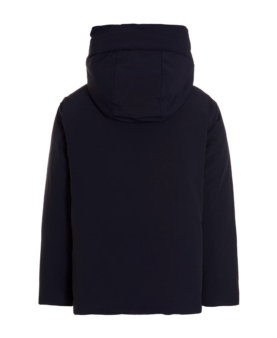Jil Sander Padded Hooded Jacket Adjustable Hem In Black