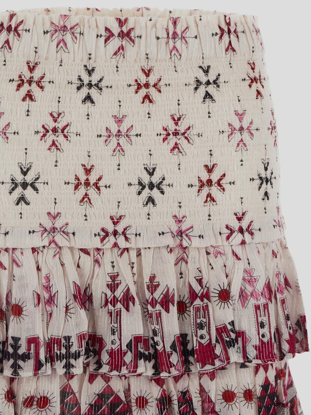 Isabel Marant Étoile Naomi Ruffled Printed Cotton-voile Mini Skirt In White