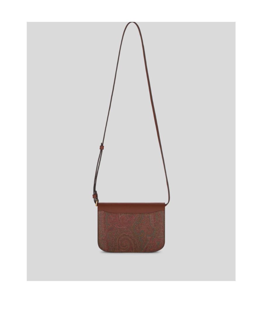 Etro Essential Canvas And Leather Small Bag In Brown