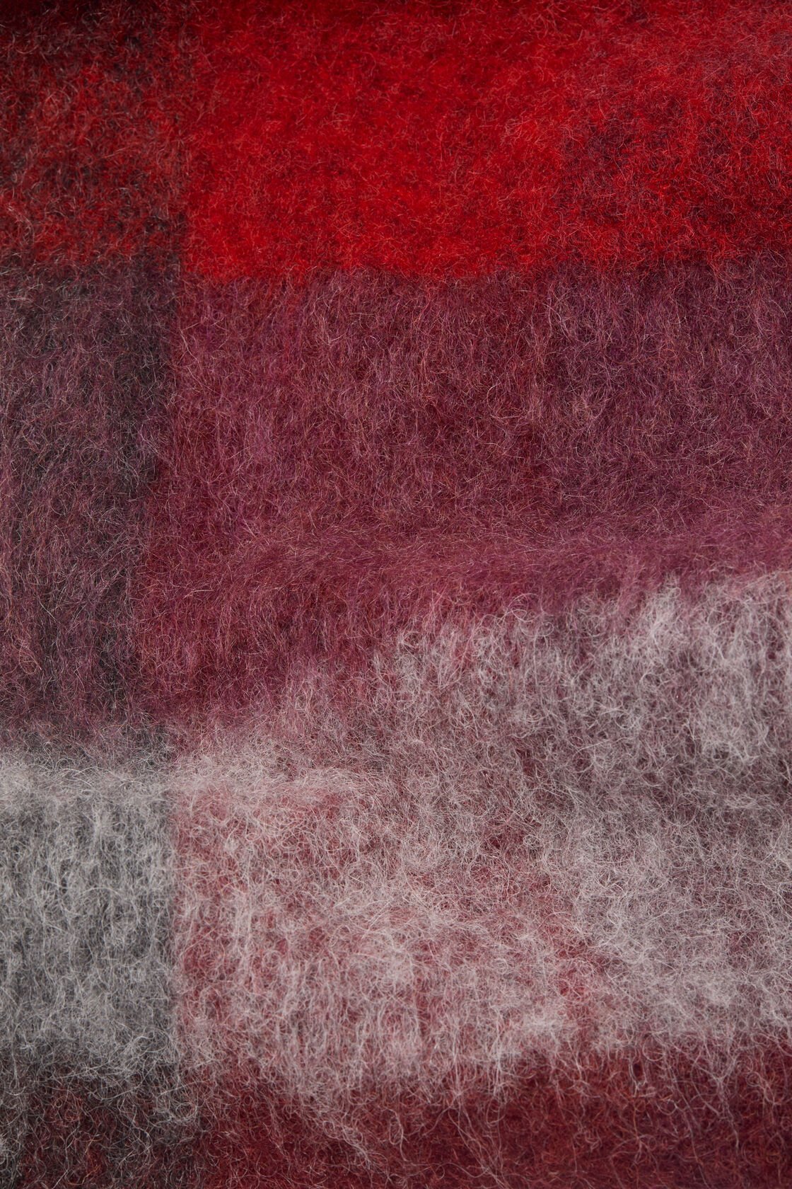 Acne Studios Cozy Multicolor Check Scarf For Cold Seasons In Red