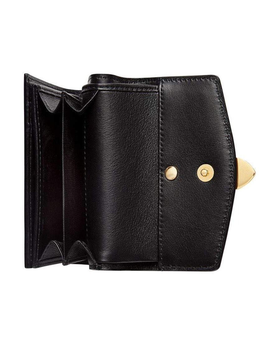 Gucci Sylvie Buckle Wallet In Black