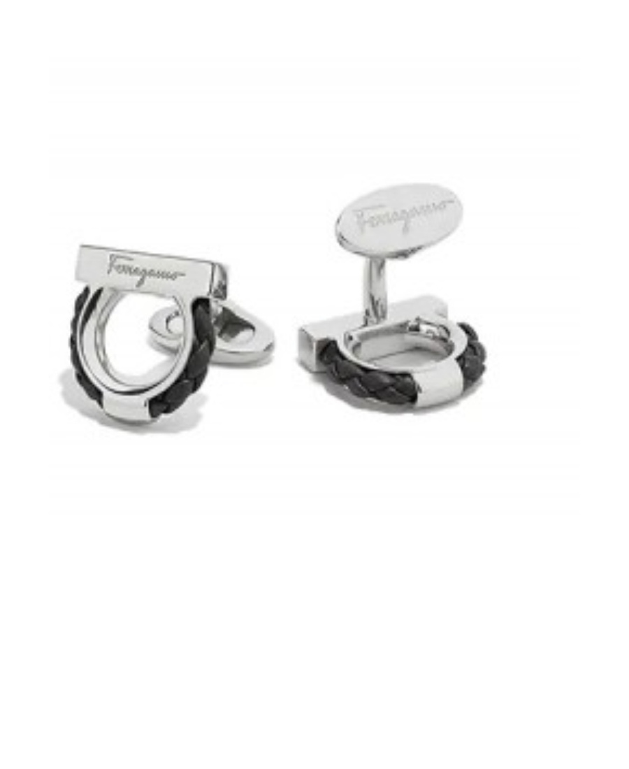 Ferragamo Gancini Cufflinks In White