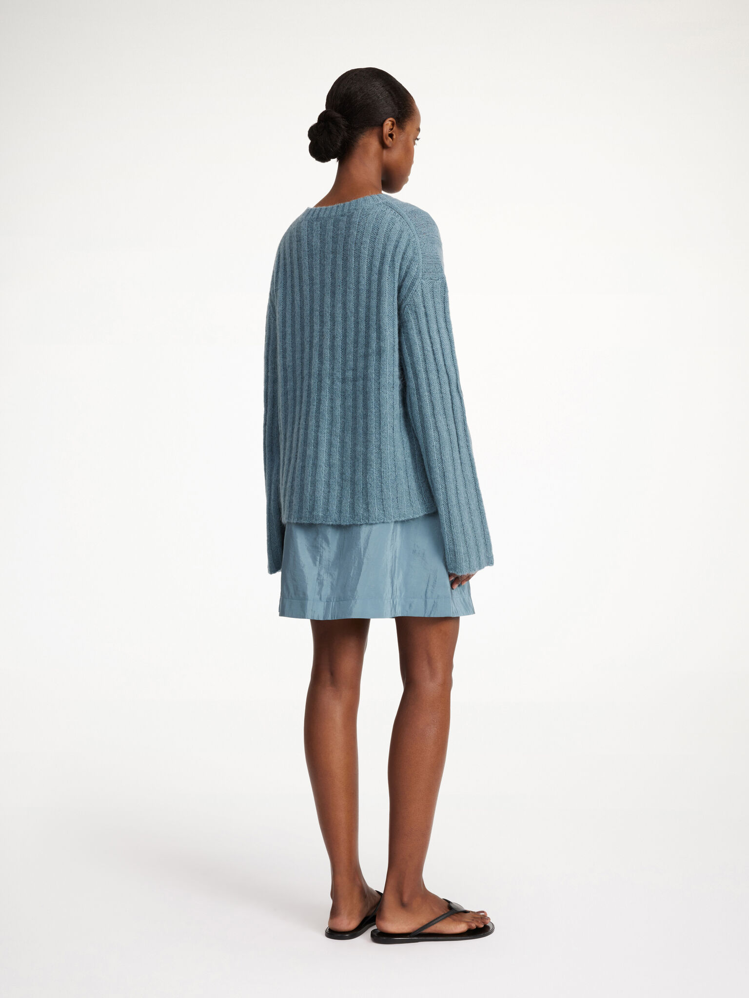 By Malene Birger Women's Cierra Ribbed Wool-blend Sweater In Blue