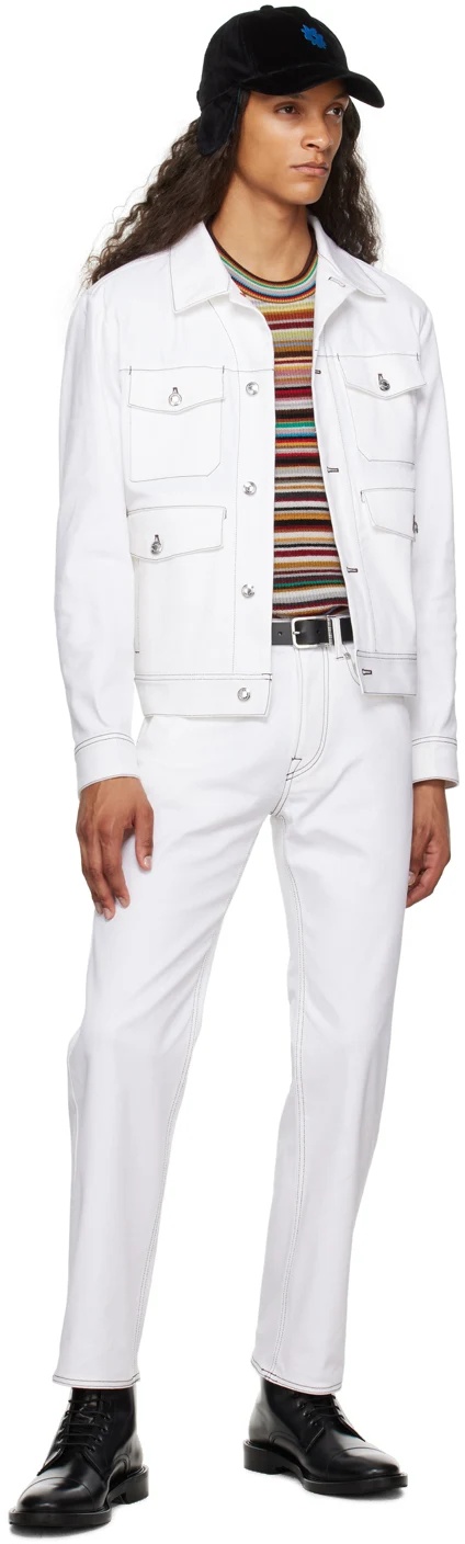 PAUL SMITH LAPEL LONG-SLEEVED DENIM JACKET