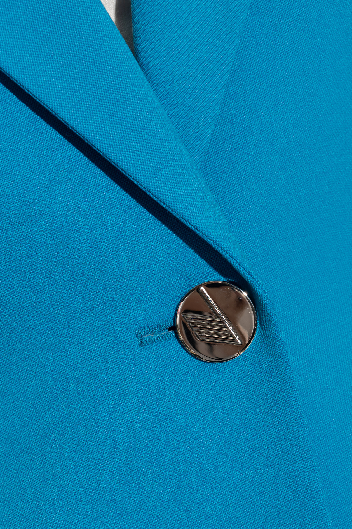 Attico Single-breasted Wool Blazer In Blue