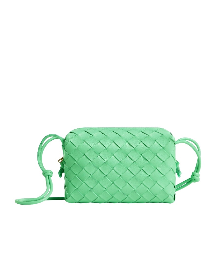 Bottega Veneta Mini Loop Shoulder Bag In Green