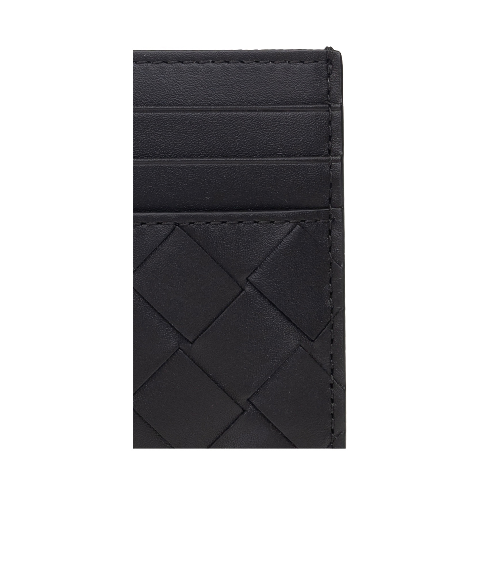 Bottega Veneta Card Holder With Iconic Intrecciato In Black