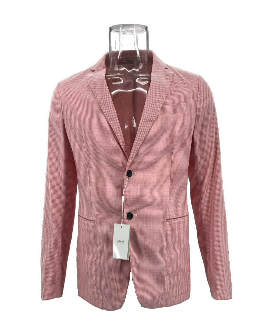 Armani Collezioni Long Sleeved Suit Jacket In Pink