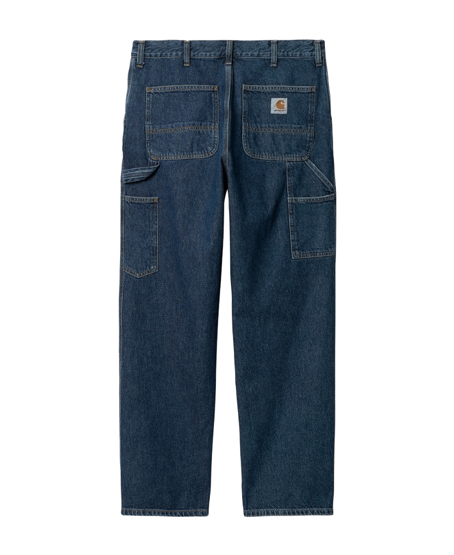 Carhartt Logo-patch Straight-leg Jeans In Blue