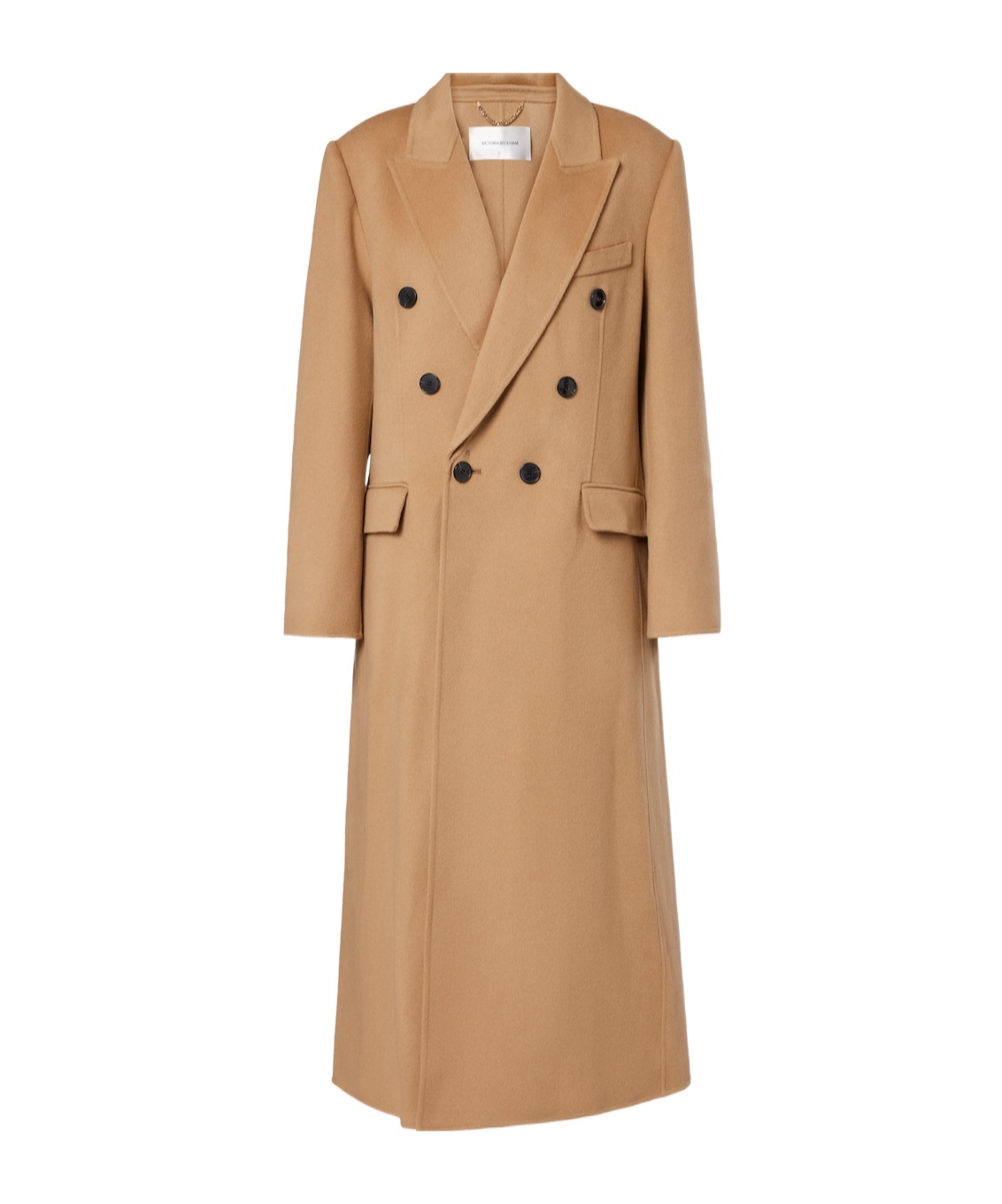Victoria Beckham Wool And Cashmere Coat In Brown