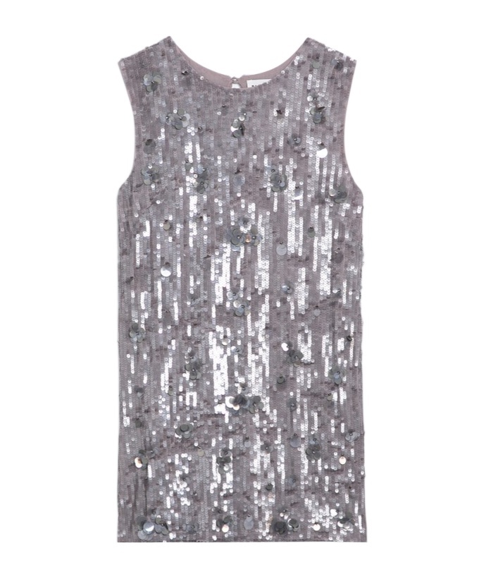 P.a.r.o.s.h Mélange Micro Sequined Mini Dress In Gray