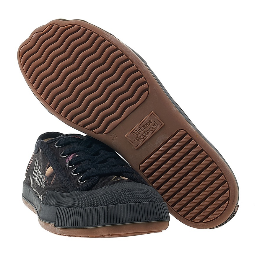 Vivienne Westwood Logo Print Sneakers In Black