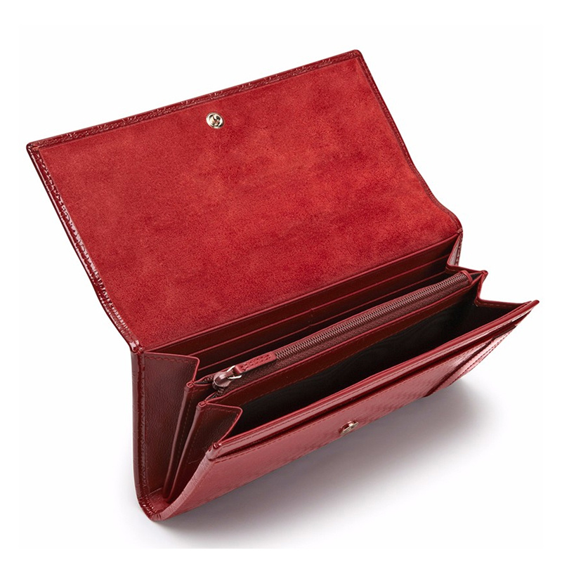 Gucci Logo Details Long Wallet In Red