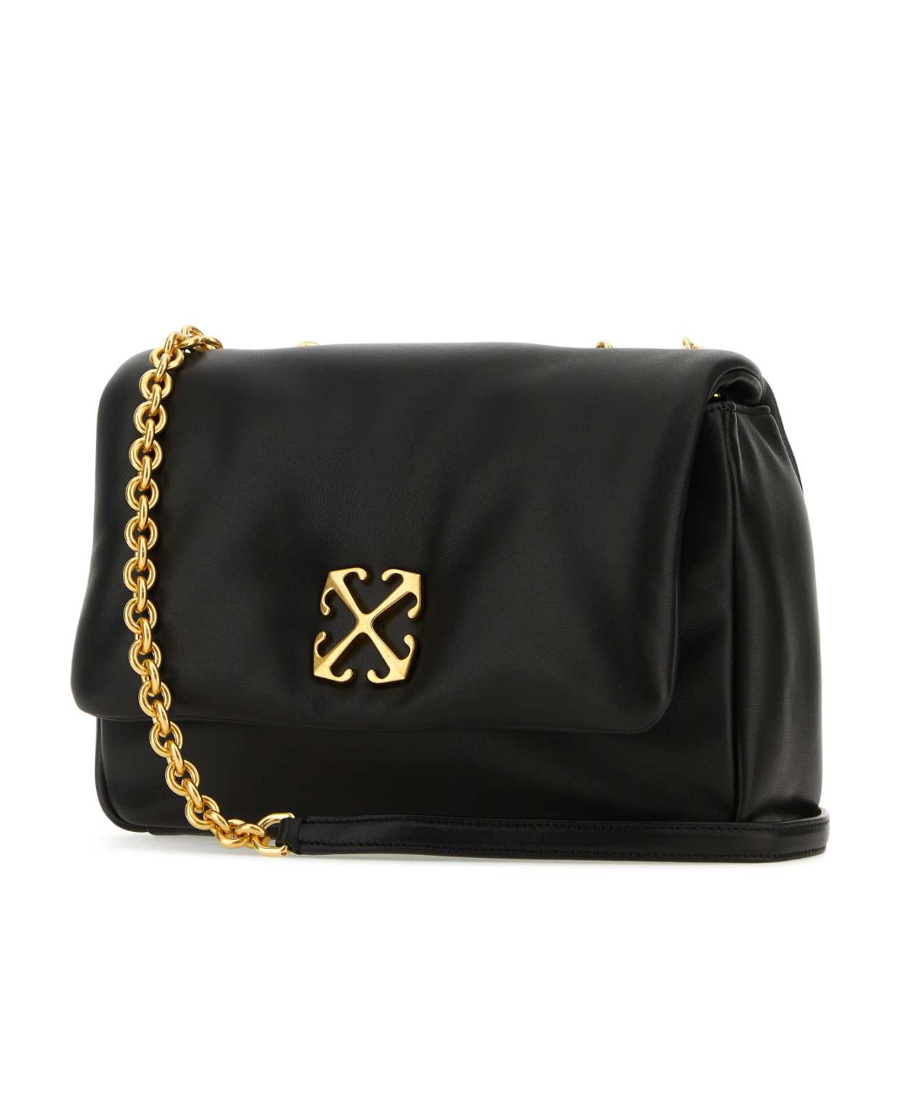 Off-white Jitney Puffer Shoulder Bag In Black
