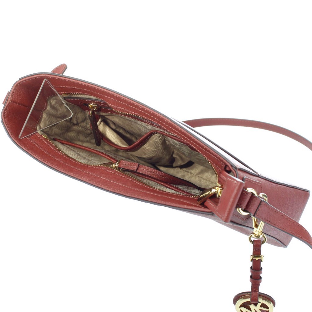 Michael Kors Logo Details Satchel In Red