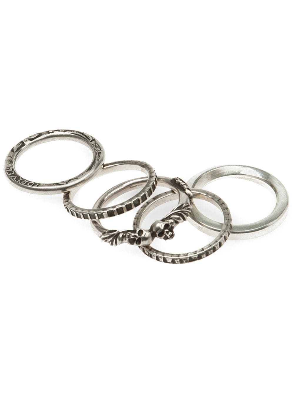 Werkstatt:münchen Stacked Rings In Multicolor
