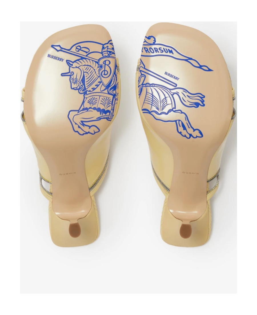 Burberry 85mm Decorative-zip Leather Sandals In Nude