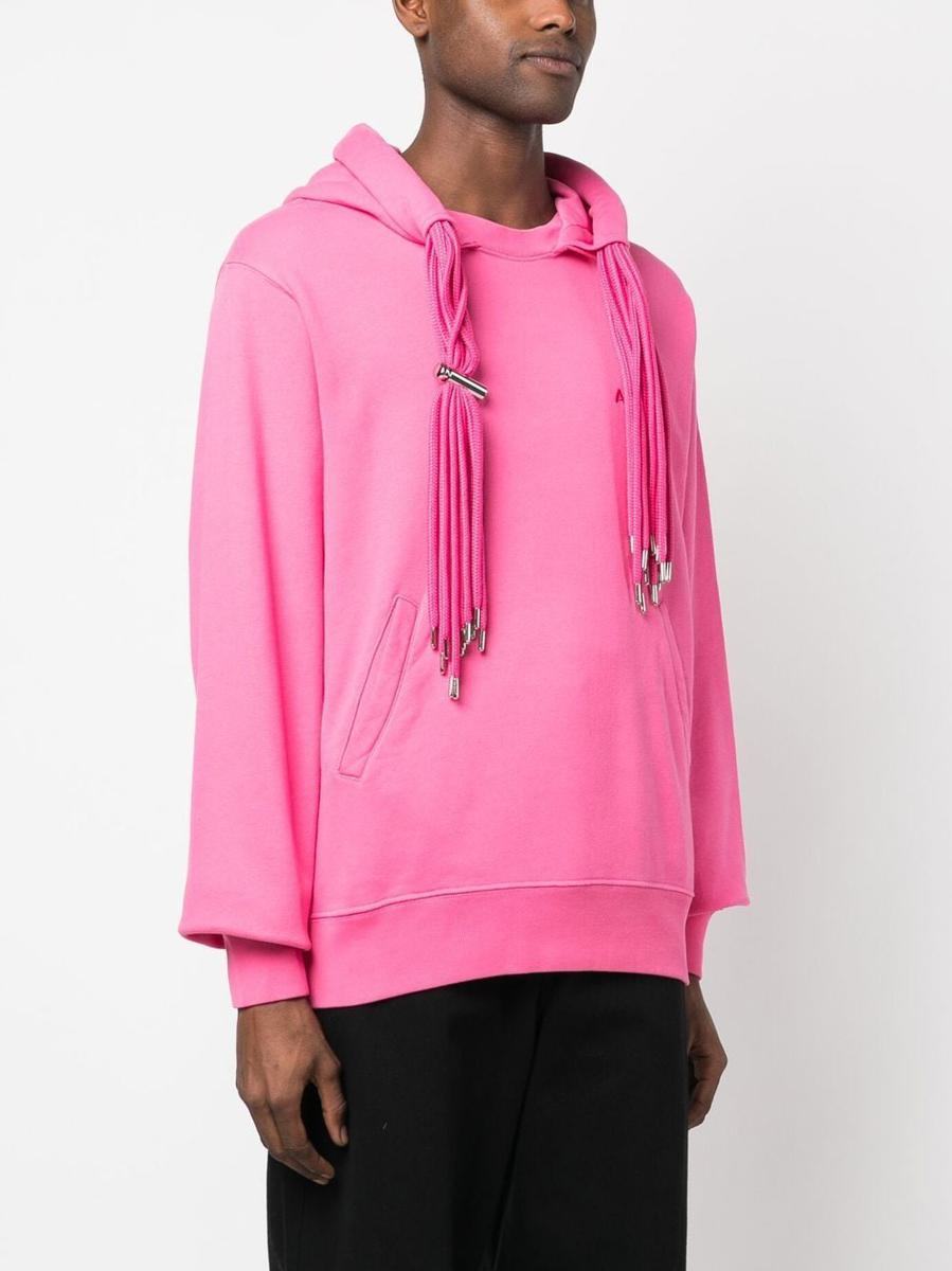 Ambush Multicord-drawstring Cotton Hoodie In Pink