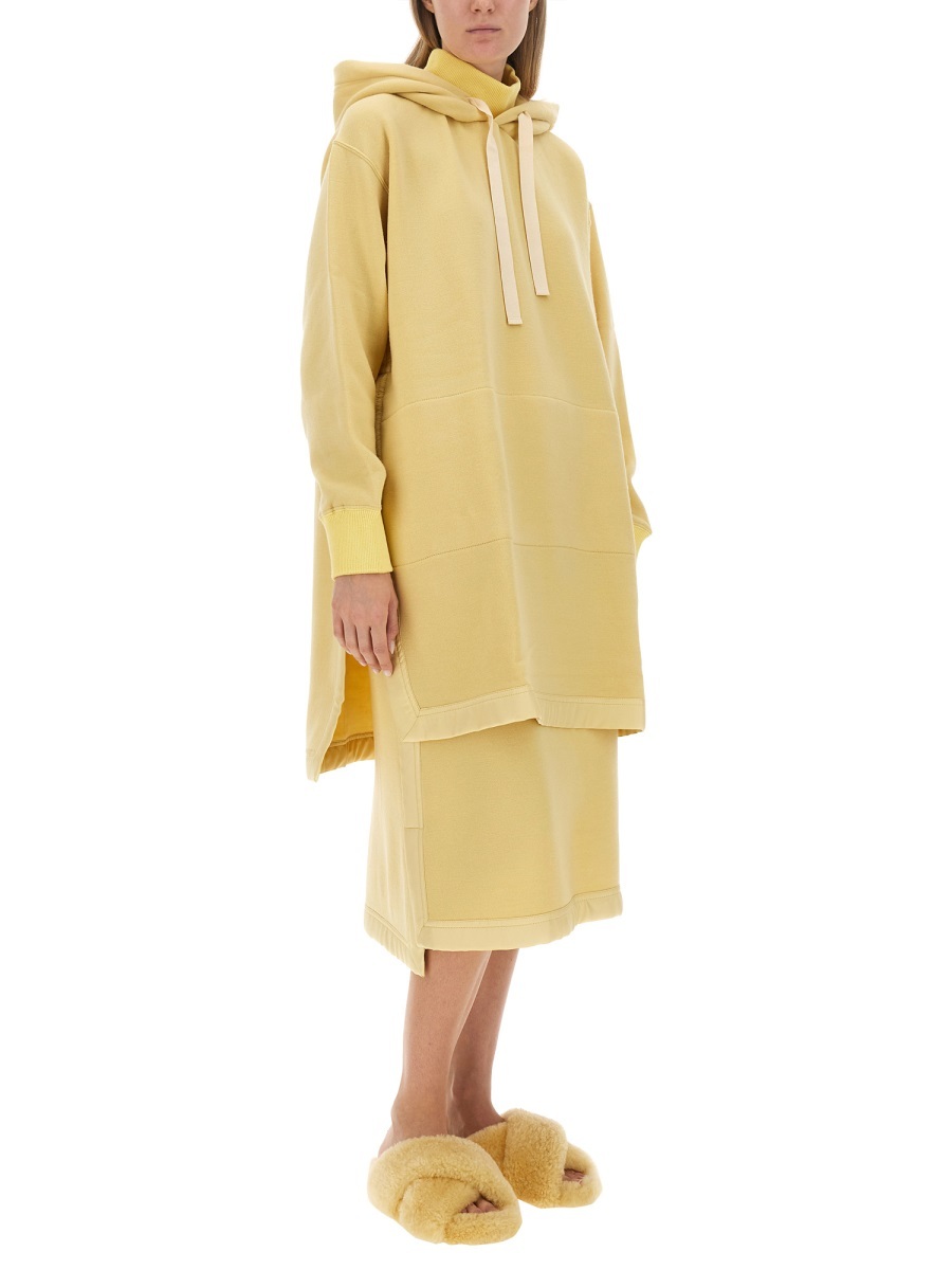 Jil Sander Relaxed-fit Oversized Hoodie With Drawstring Closure In Nude