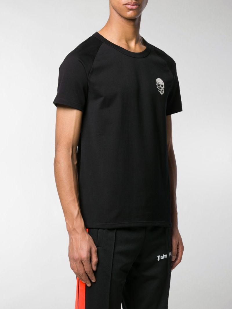 Alexander Mcqueen T-shirt With Round Neck And Short Sleeves In Black