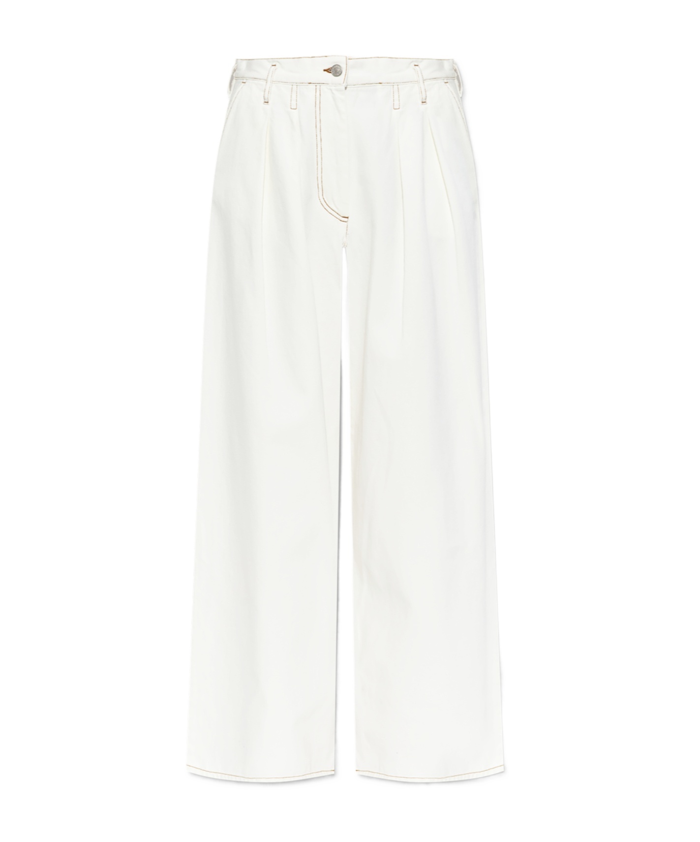 Dries Van Noten Belt-loop Jeans In White
