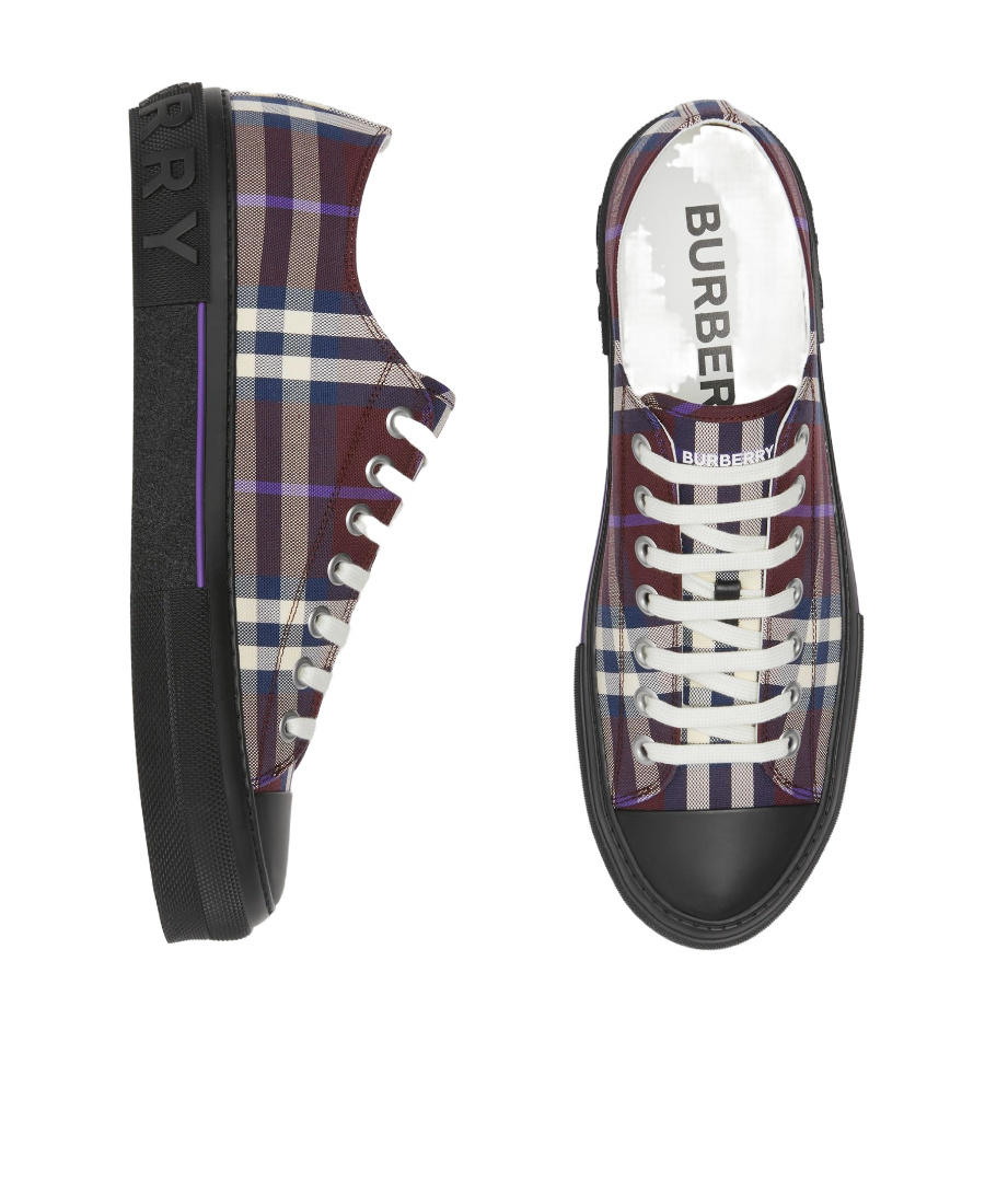 Burberry Vintage Check Low-top Sneakers In Black