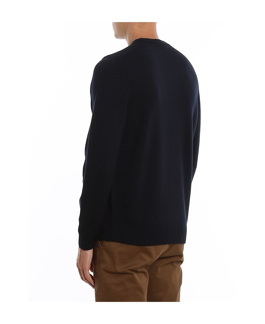 Drumohr Crew Neck Lightweight Jumper In Black