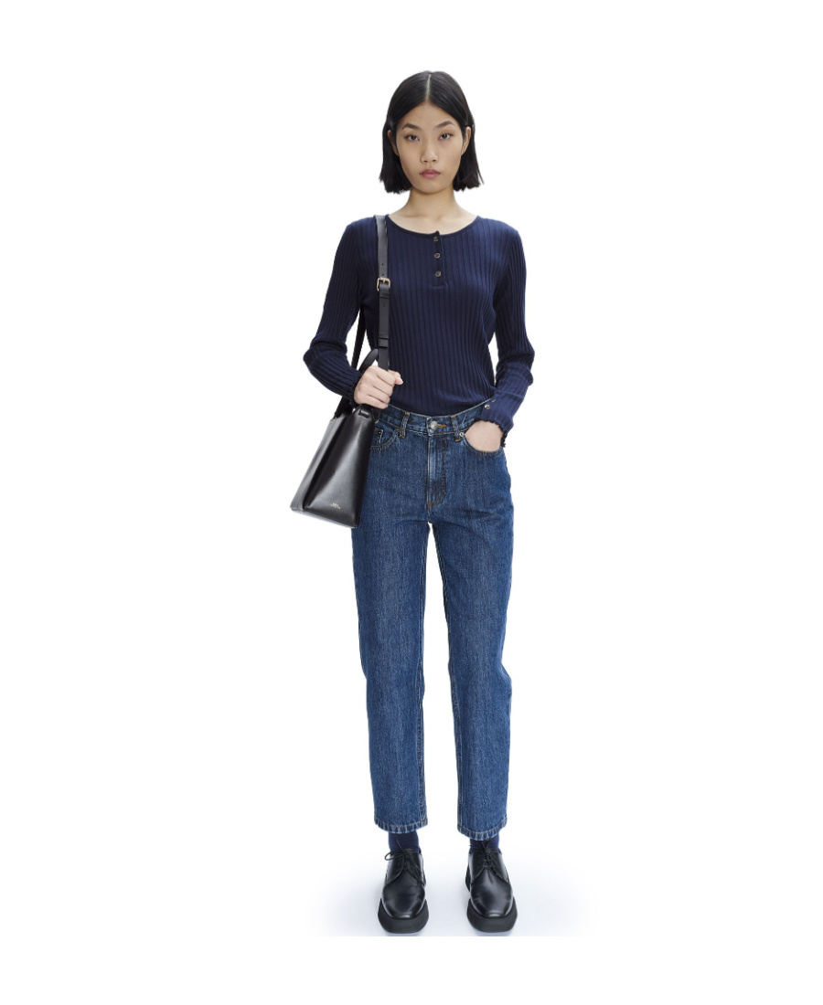 Apc Martin High-rise Jeans In Blue