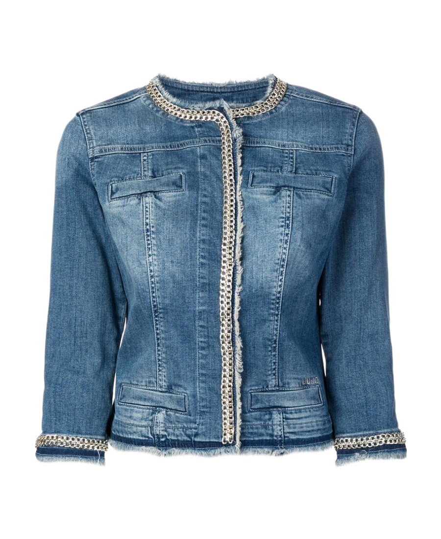 Liu •jo Blue Denim Jacket In Blue
