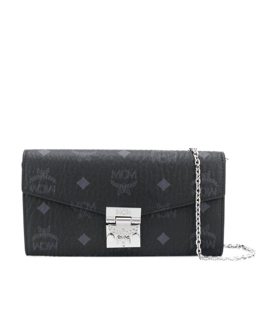 Mcm Printed Cross-body Bag In Black