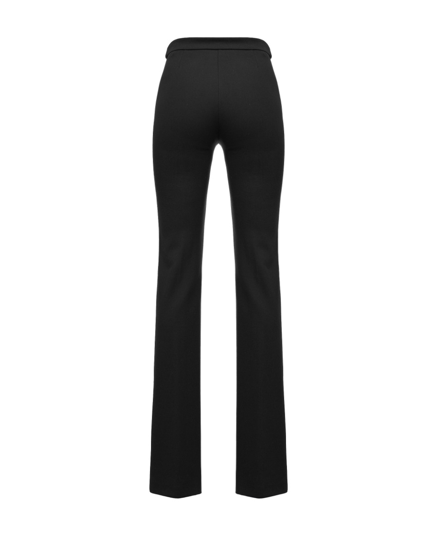 Pinko High-waist Flared Trousers In Black