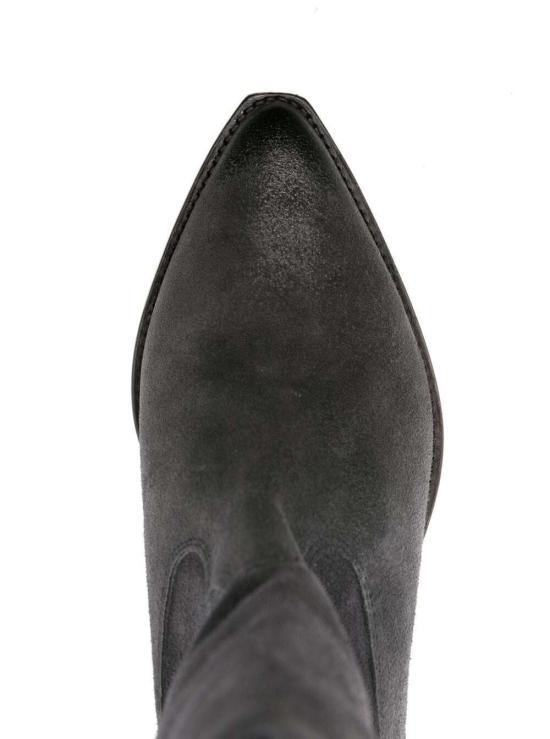 Isabel Marant Ankle Boots In Luxurious Calf Velvet Leather With Sleek Design And Quality Finish In Black
