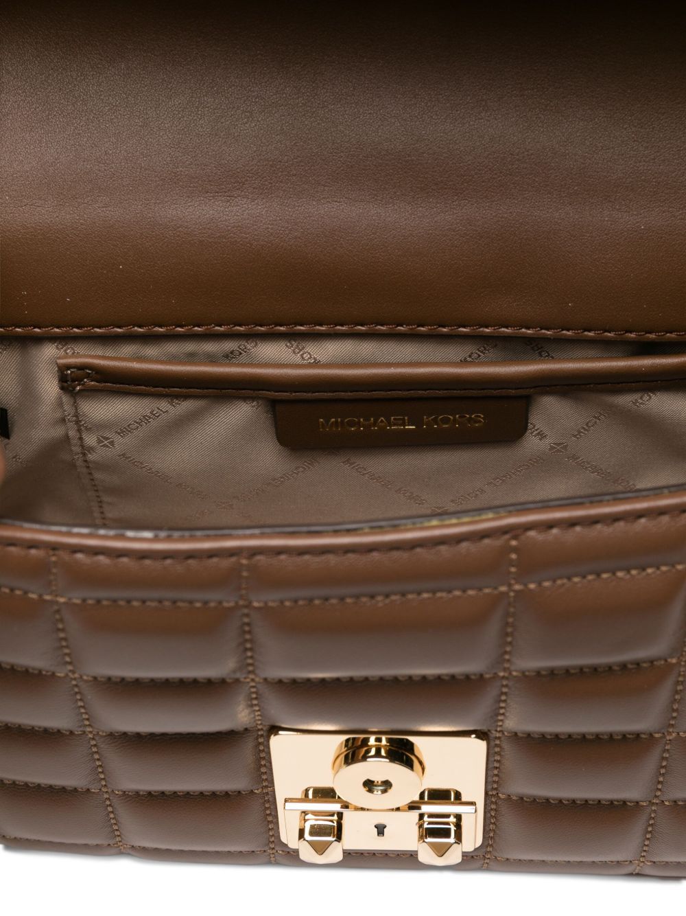 Michael Kors Chain Shoulder Bag In Brown