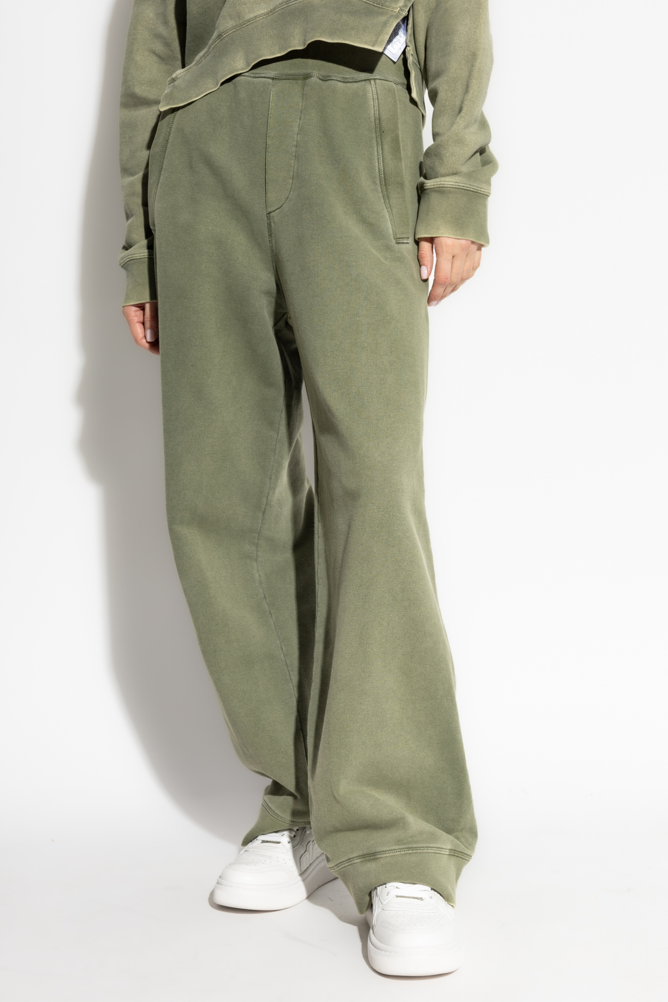 Dsquared2 Cotton Track Pants In Green