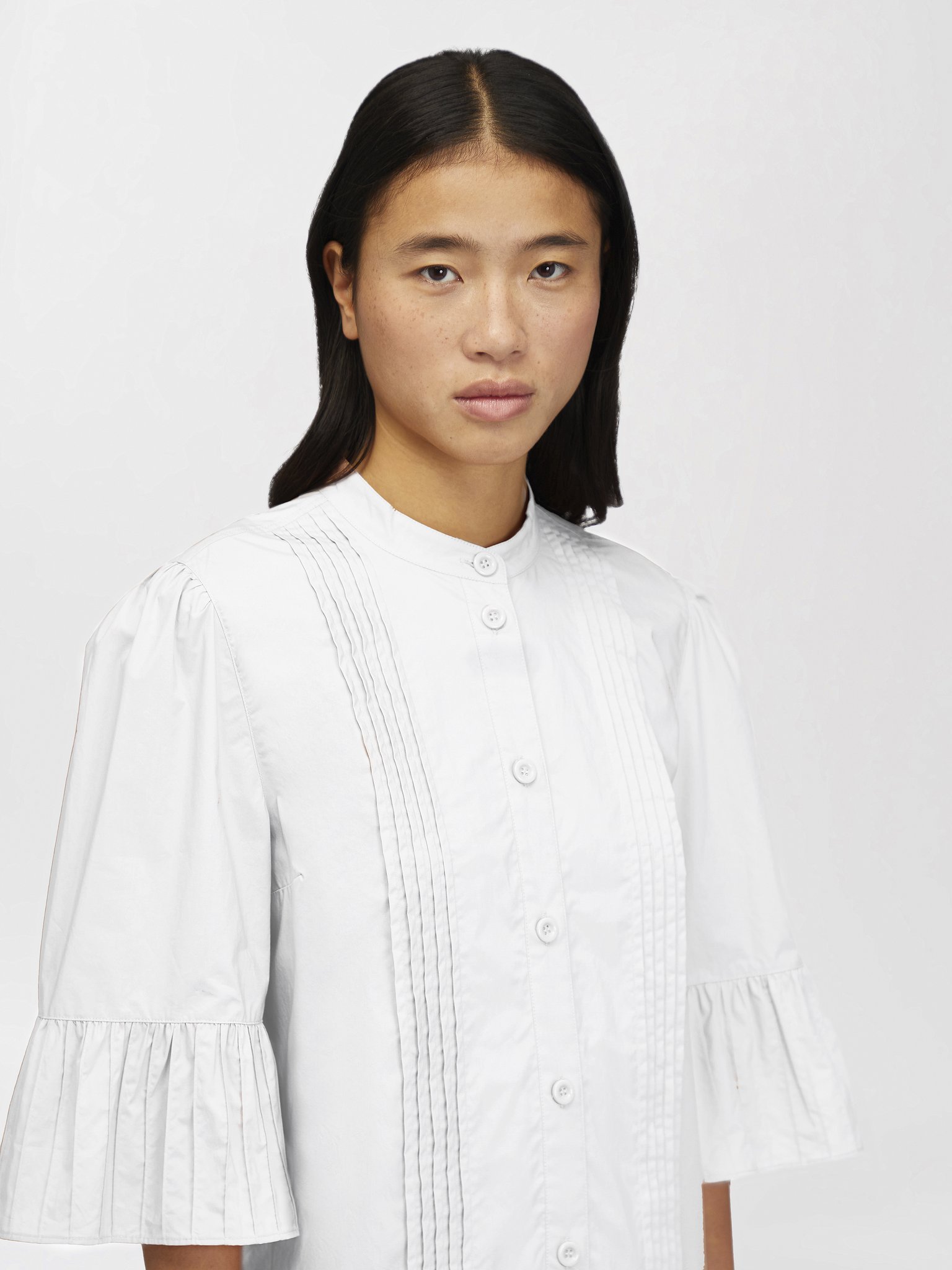 Shop See By Chloé Cotton Short Shirt Dress In White