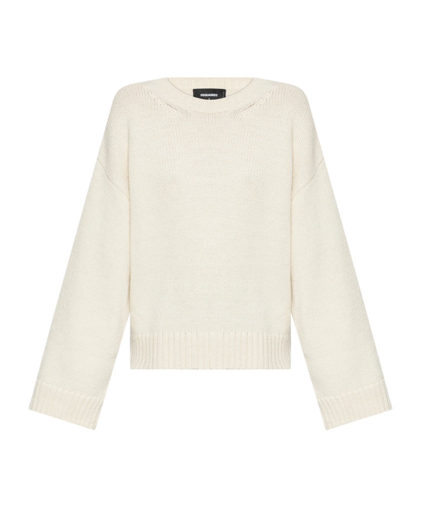 Dsquared2 Ribbed Crew-neck Jumper In White