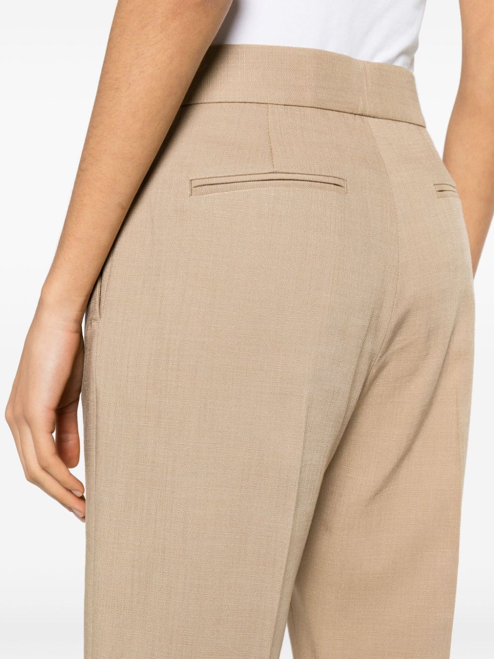 Msgm Straight-leg Cropped Tailored Trousers