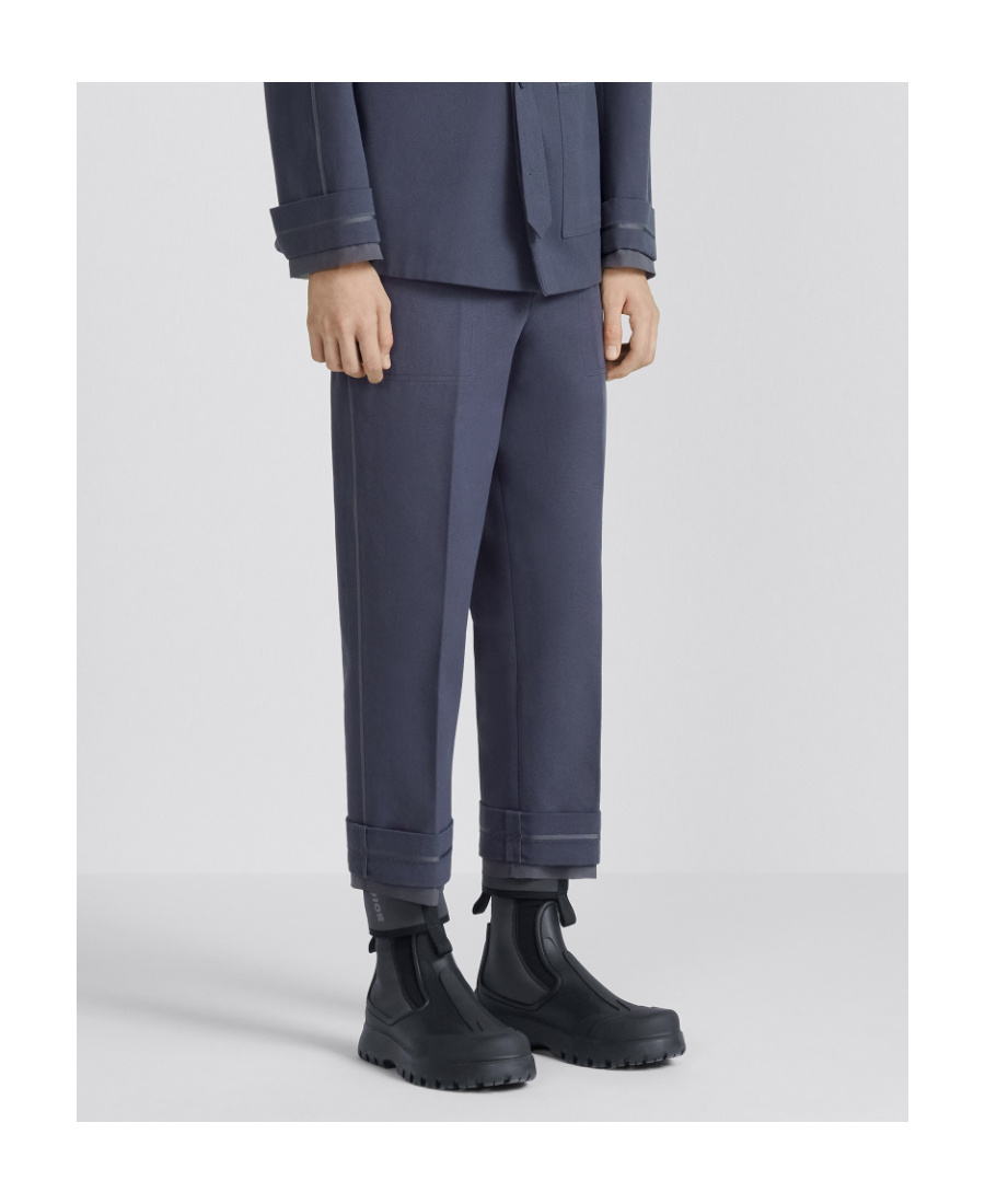 Dior Logo Dress Trousers In Blue