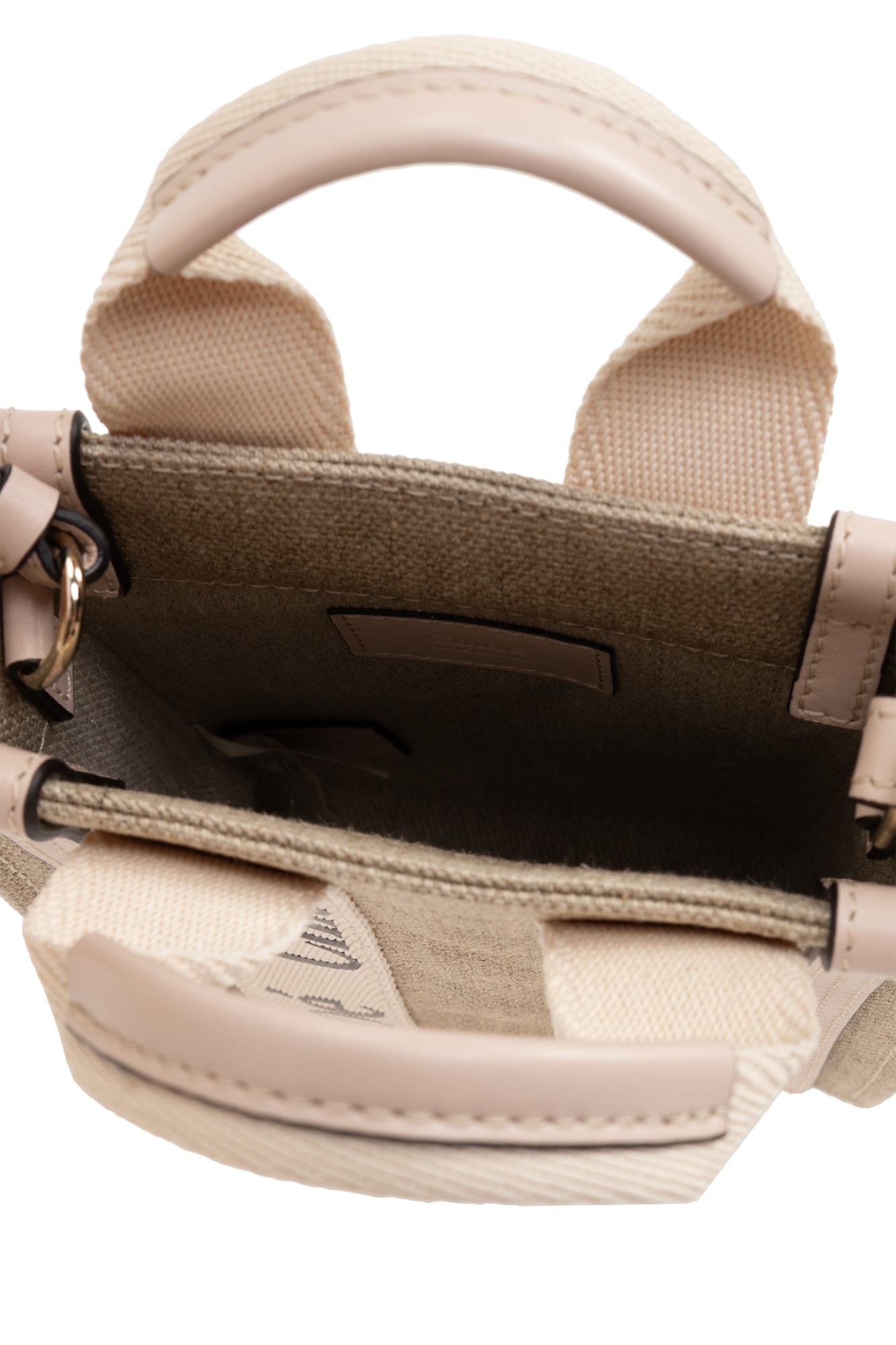 Chloé Logo-print Panelled Tote Bag In Nude