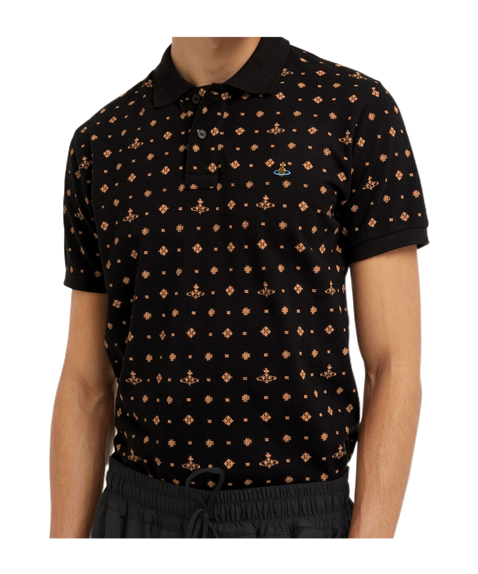 Vivienne Westwood Classic Polo T Shirt Black In Black
