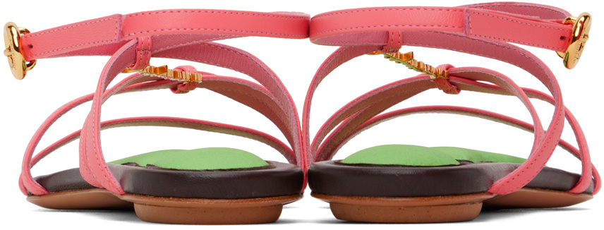 Jacquemus Pralu Strappy Flat Sandals In Pink