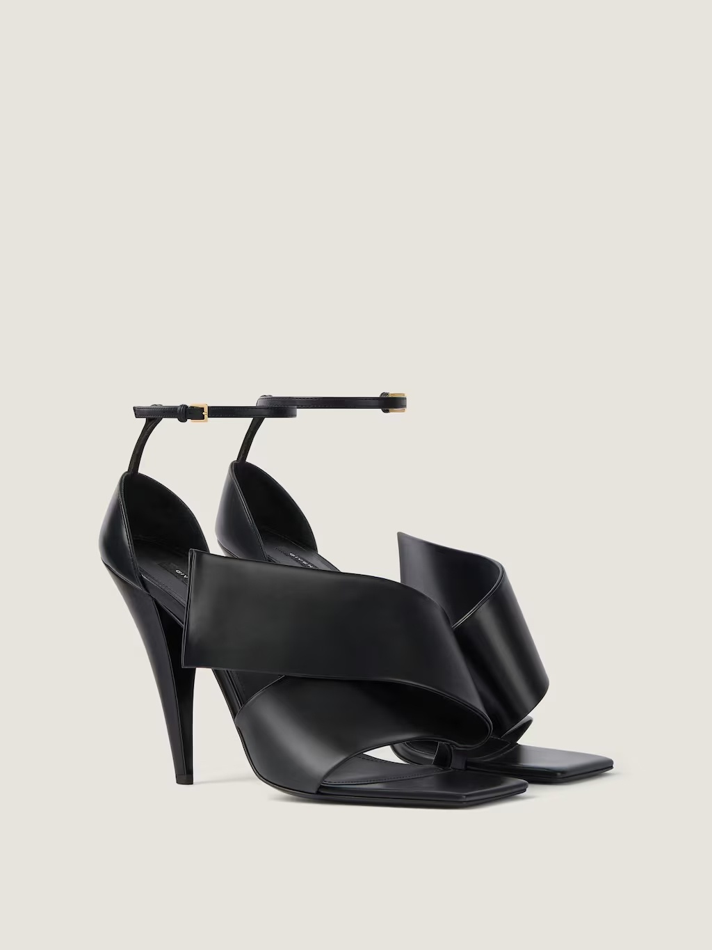 Givenchy 100mm Wrapped Ankle-strap Sandals In Black