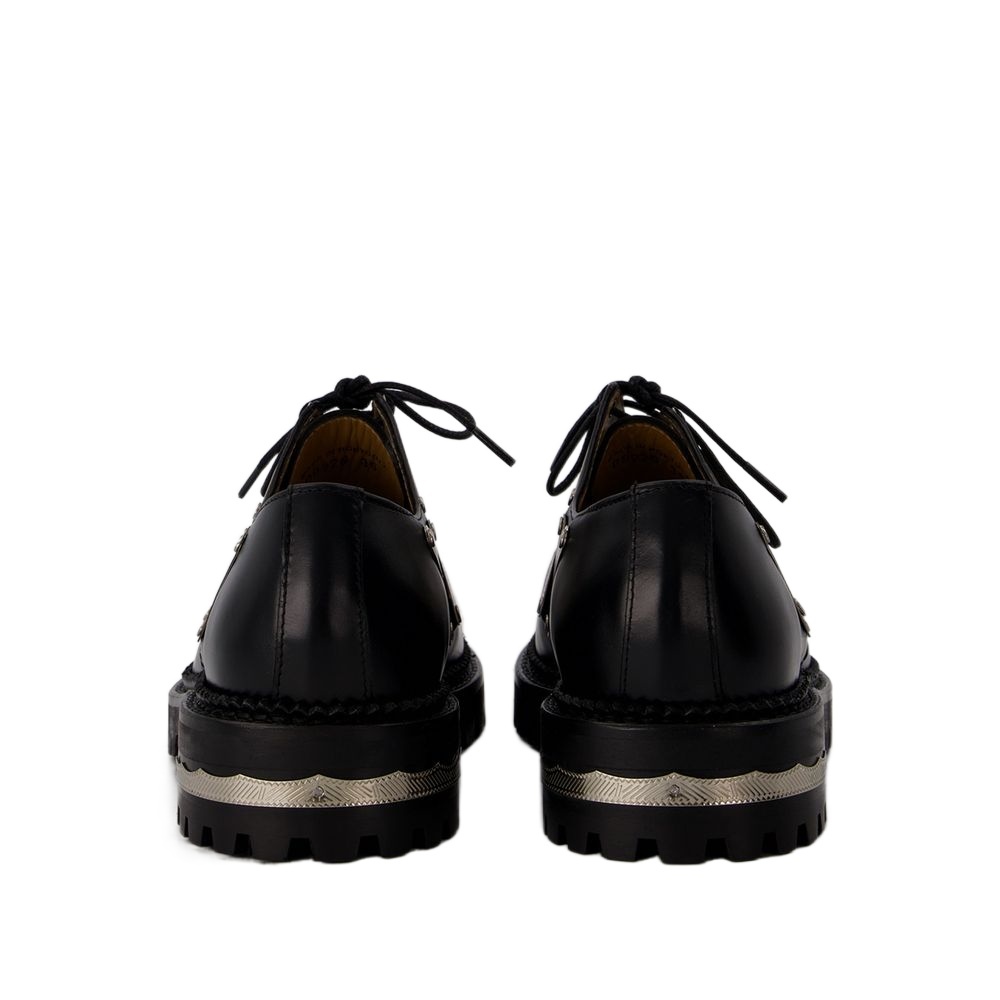 Toga Laced Derby Shoes In Black