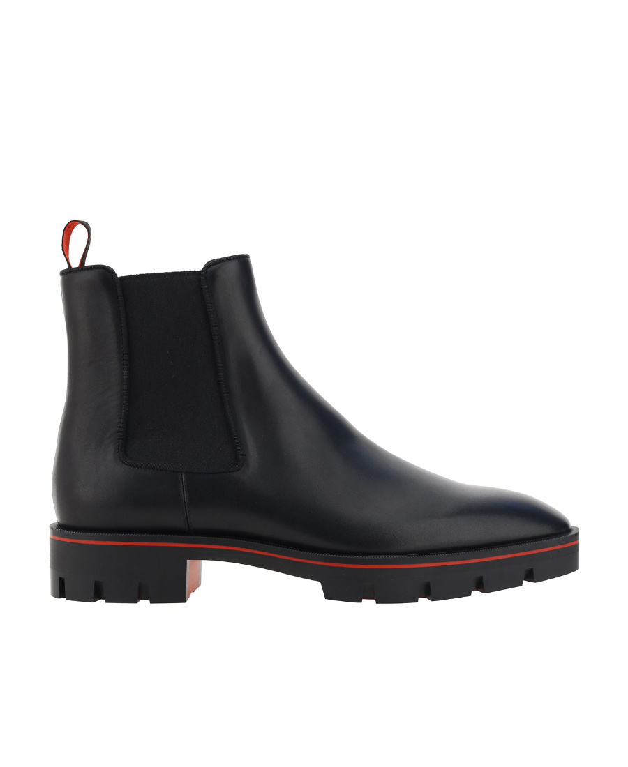 Christian Louboutin Mens Black Melon Flat Calf Black 9 In Black