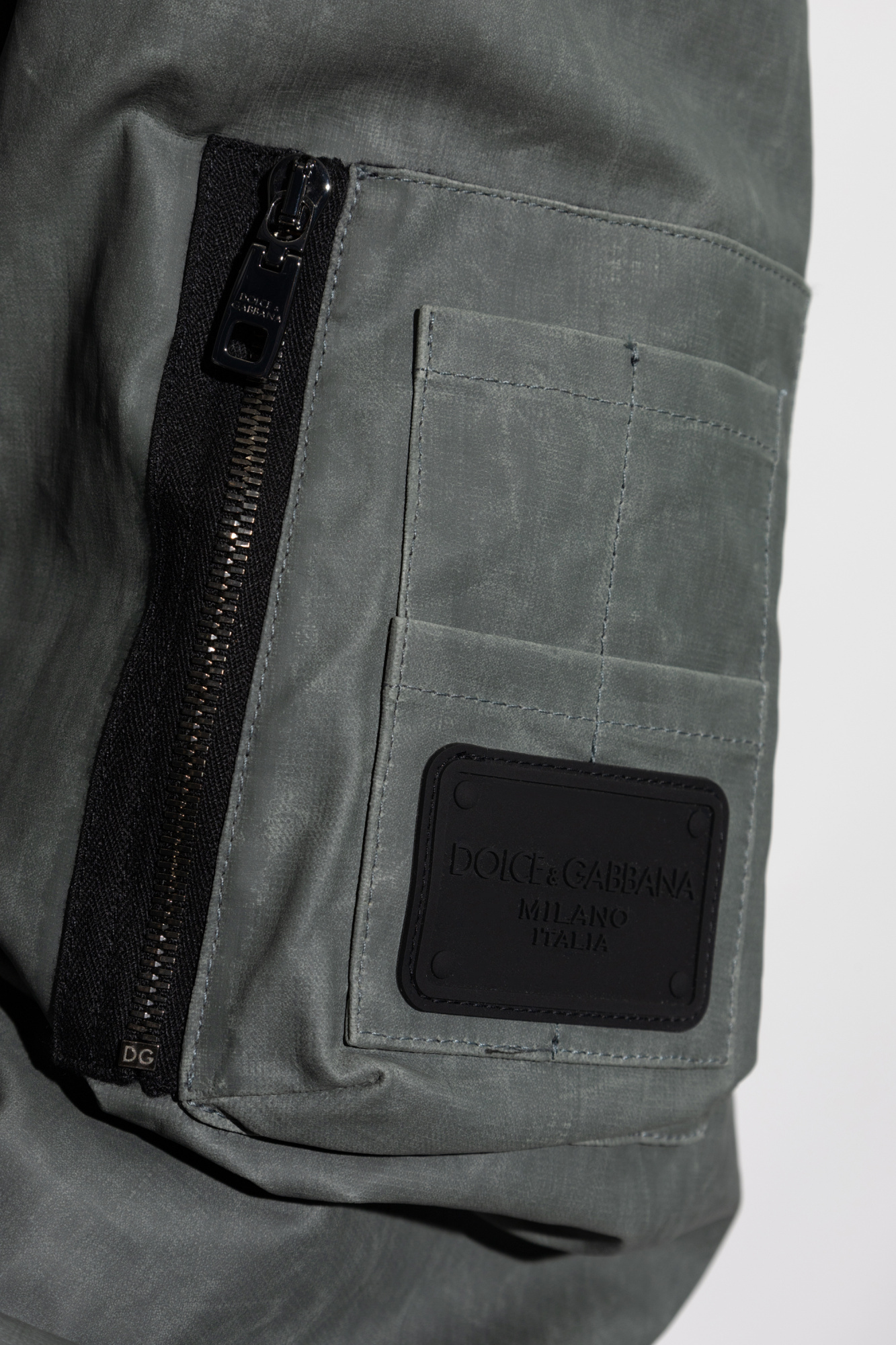 Dolce & Gabbana Classic Flight Bomber Jacket In Grey