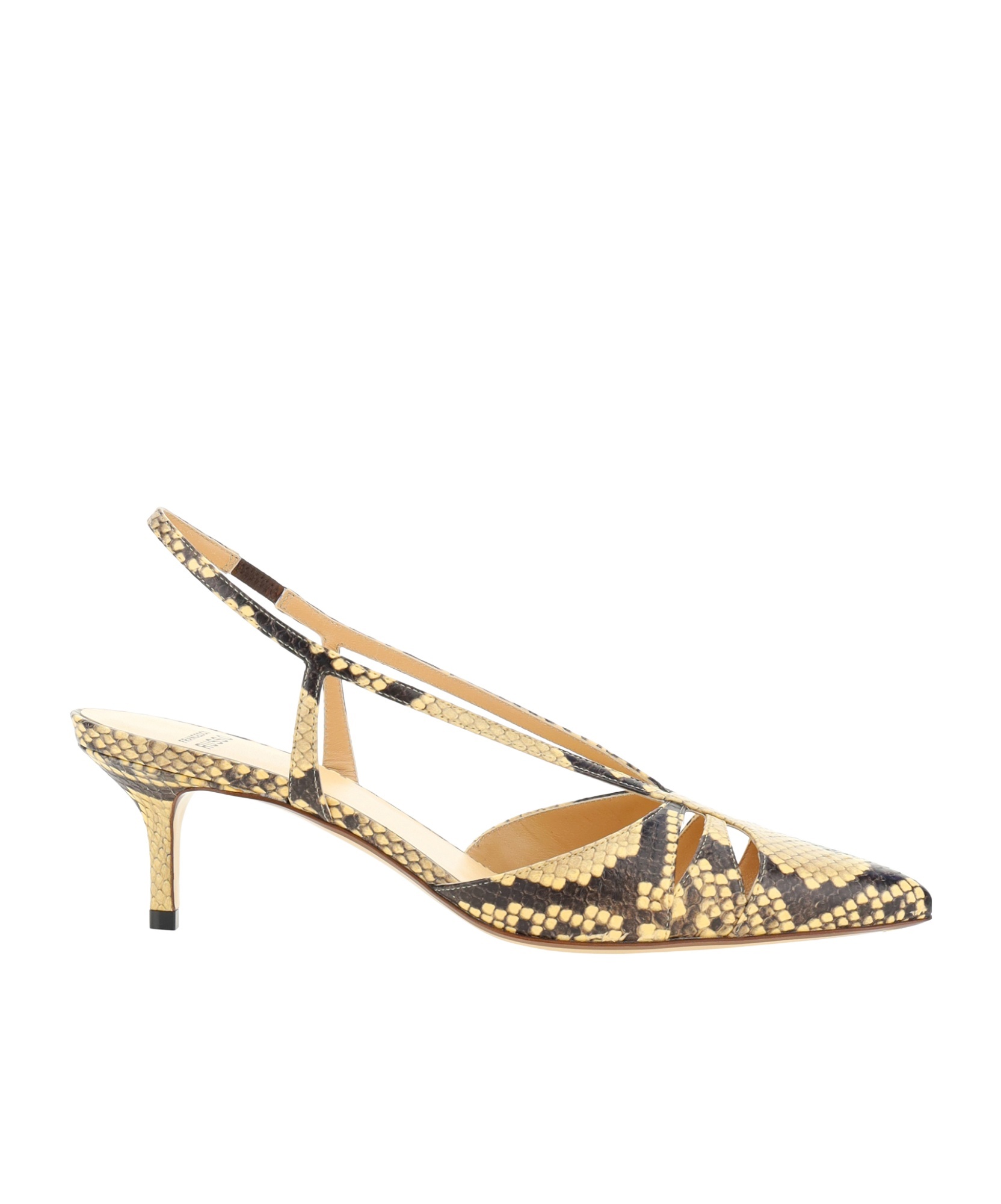 Francesco Russo Pointed Toe Sandals With Crisscross Straps In Nude