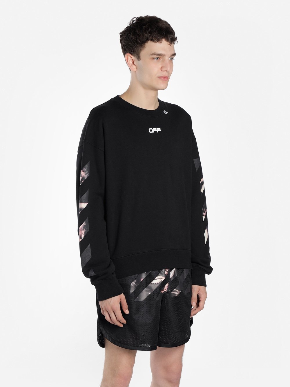 Off-white Caravaggio Arrows Sweatshirt In Black