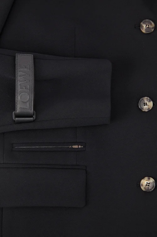 Loewe Wool-blend Single-breasted Blazer In Black