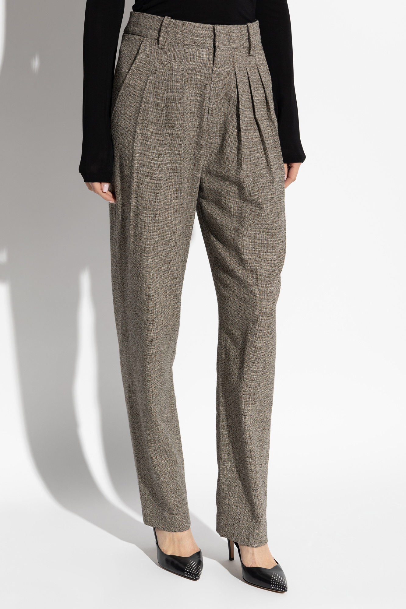 Isabel Marant Belt-loop Casual Pants In Gray